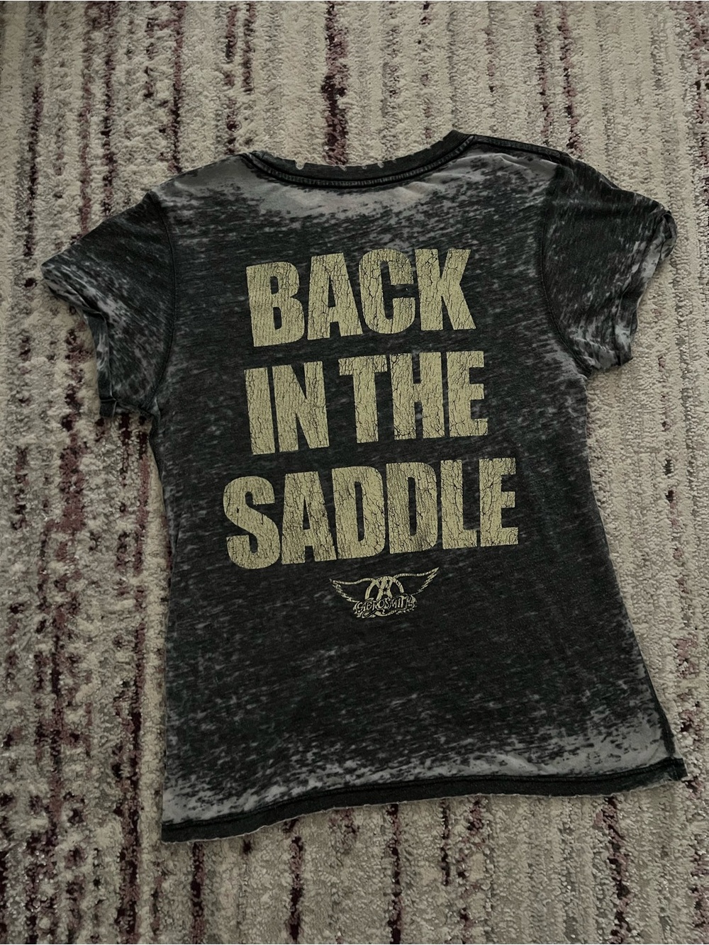 Recycled Karma Black Tee with Gold Aerosmith Graphic - Picture 2 of 3